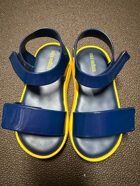 Mini Melissa Kids Sandals in Blue and Yellow
